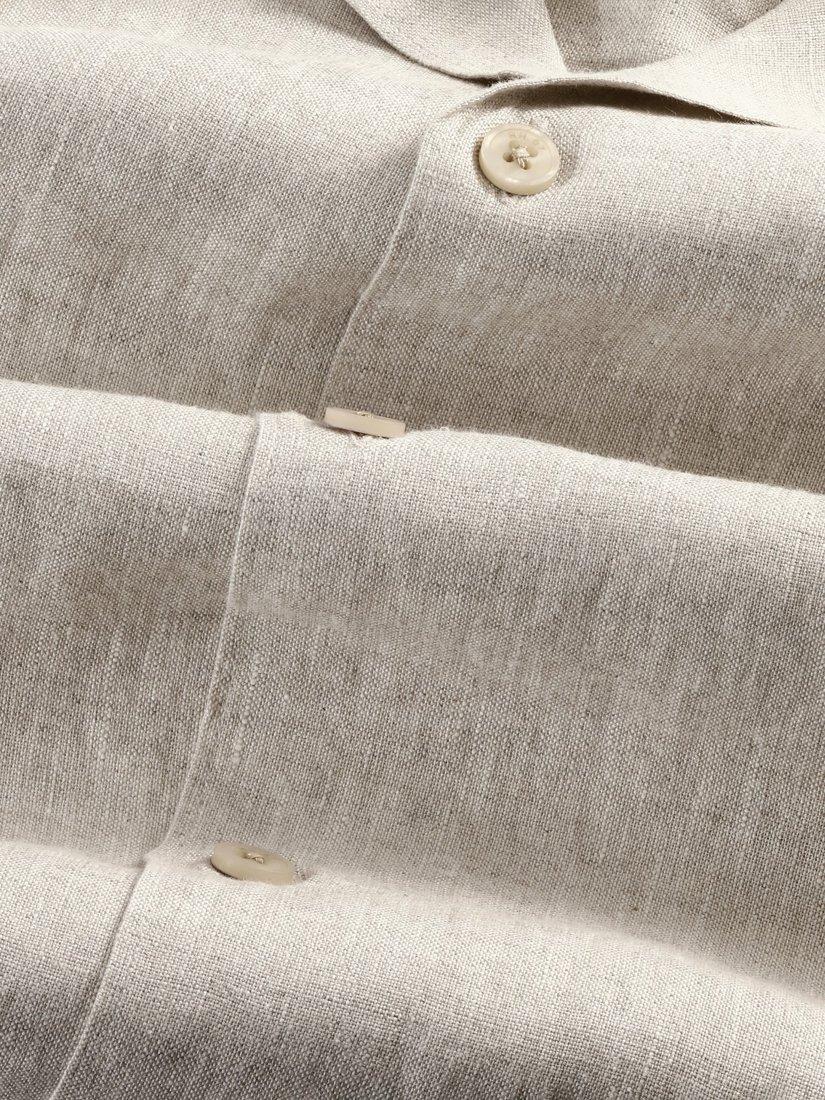 Product image 5 of 5, which shows NN.07 Short Sleeve Linen Shirt, Oat, S