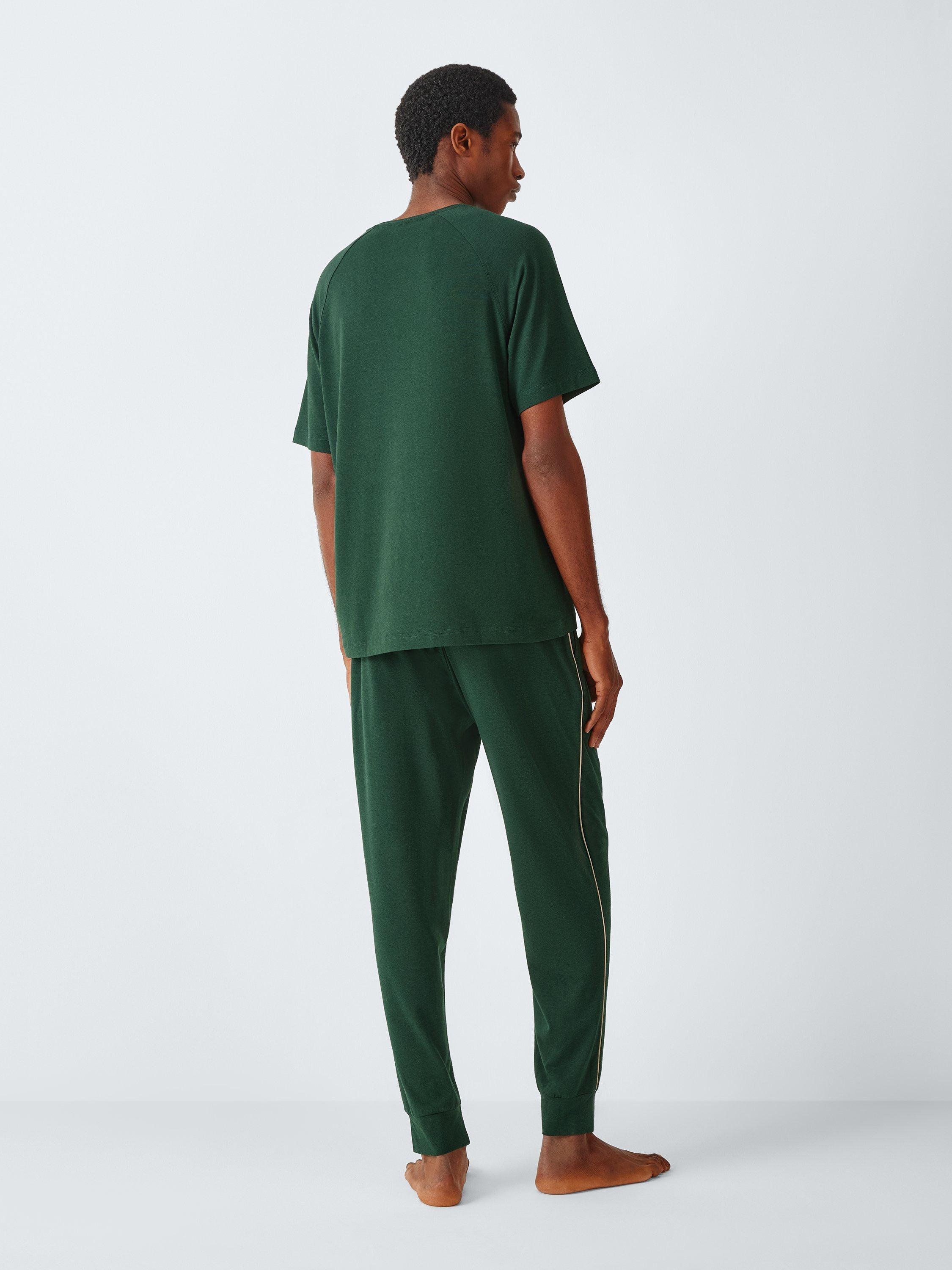 Product image 3 of 6, which shows John Lewis Jersey Short Sleeve Pyjama Set, Green Mint, S