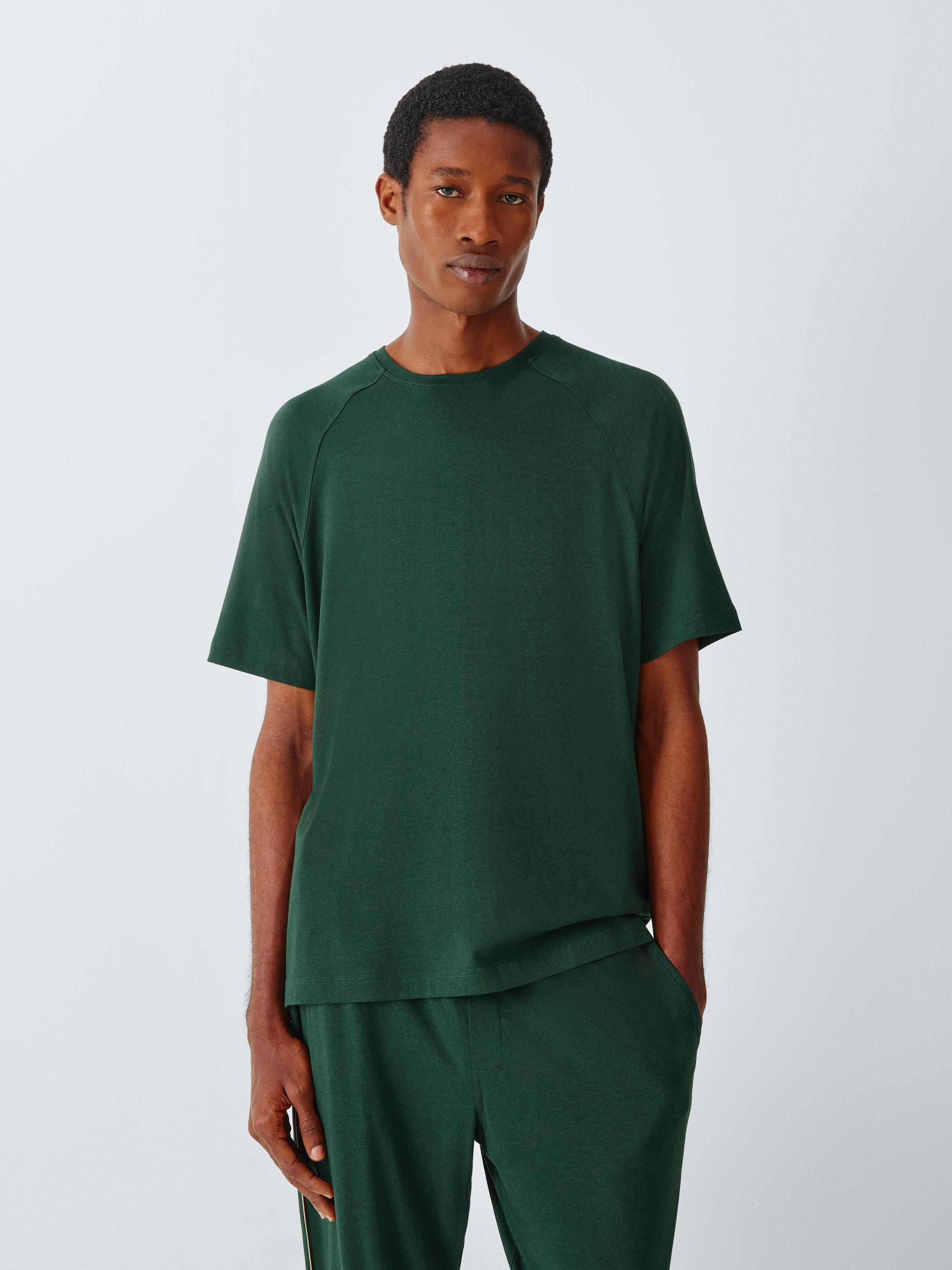 Product image 4 of 6, which shows John Lewis Jersey Short Sleeve Pyjama Set, Green Mint, S