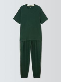 John Lewis Jersey Short Sleeve Pyjama Set, Green Mint - view 2, Green Mint