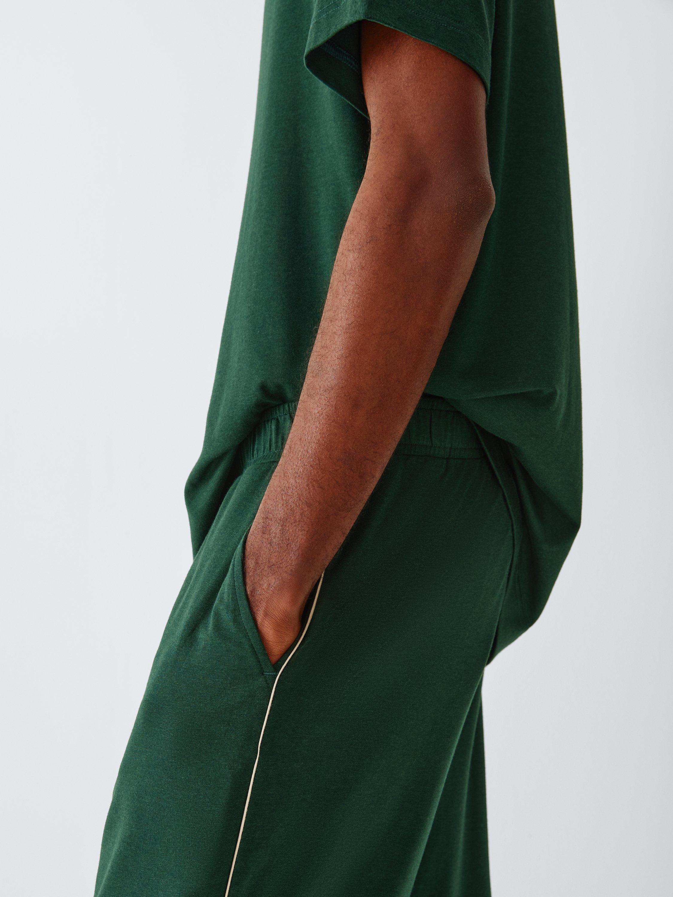 Product image 6 of 6, which shows John Lewis Jersey Short Sleeve Pyjama Set, Green Mint, S