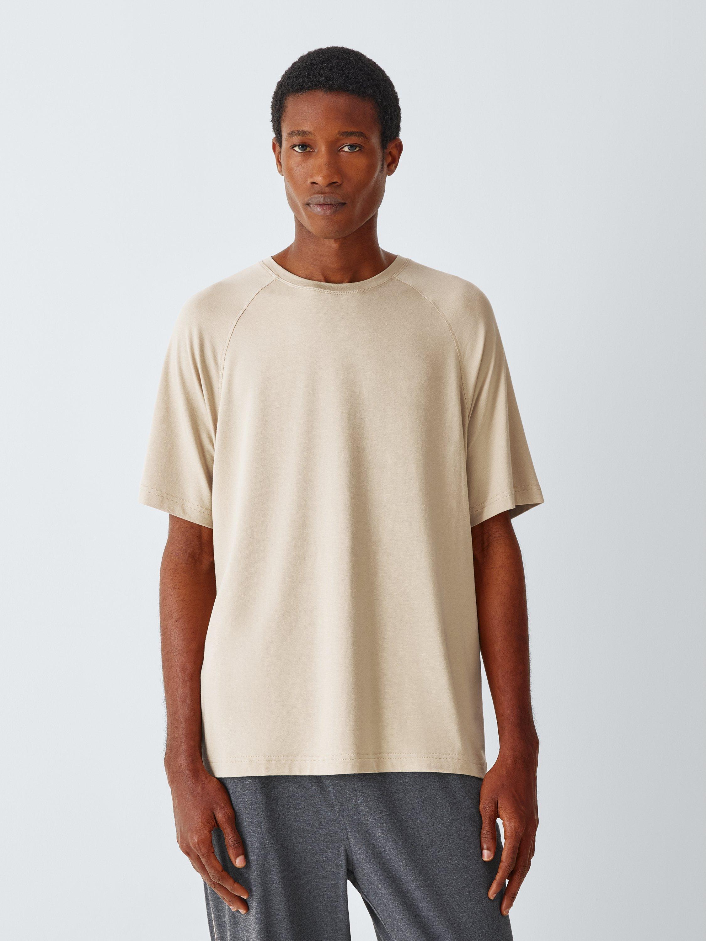 Product image 4 of 6, which shows John Lewis Jersey Short Sleeve Pyjama Set, Natural Sand, M