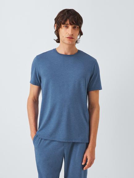 John Lewis Ultra Soft Modal Lounge Crew Neck T-Shirt containing TENCEL™ Modal, Blue