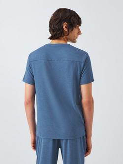 John Lewis Ultra Soft Modal Short Sleeve Lounge Top, Blue Navy - view 2, Blue Navy