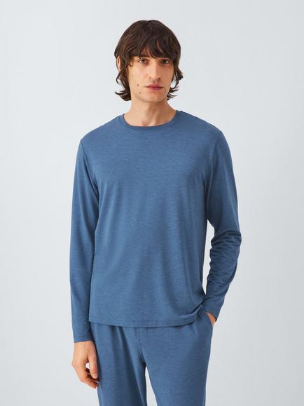 John Lewis Ultra Soft Modal Long Sleeve Lounge Top, Blue