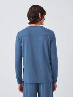 John Lewis Ultra Soft Modal Long Sleeve Lounge Top, Blue Navy - view 2, Blue Navy
