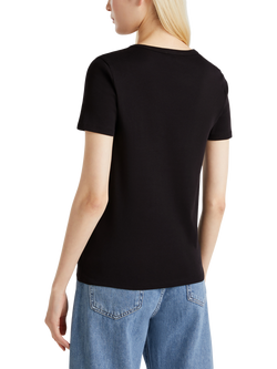 Benetton Crew Neck T-Shirt - view 2, Black