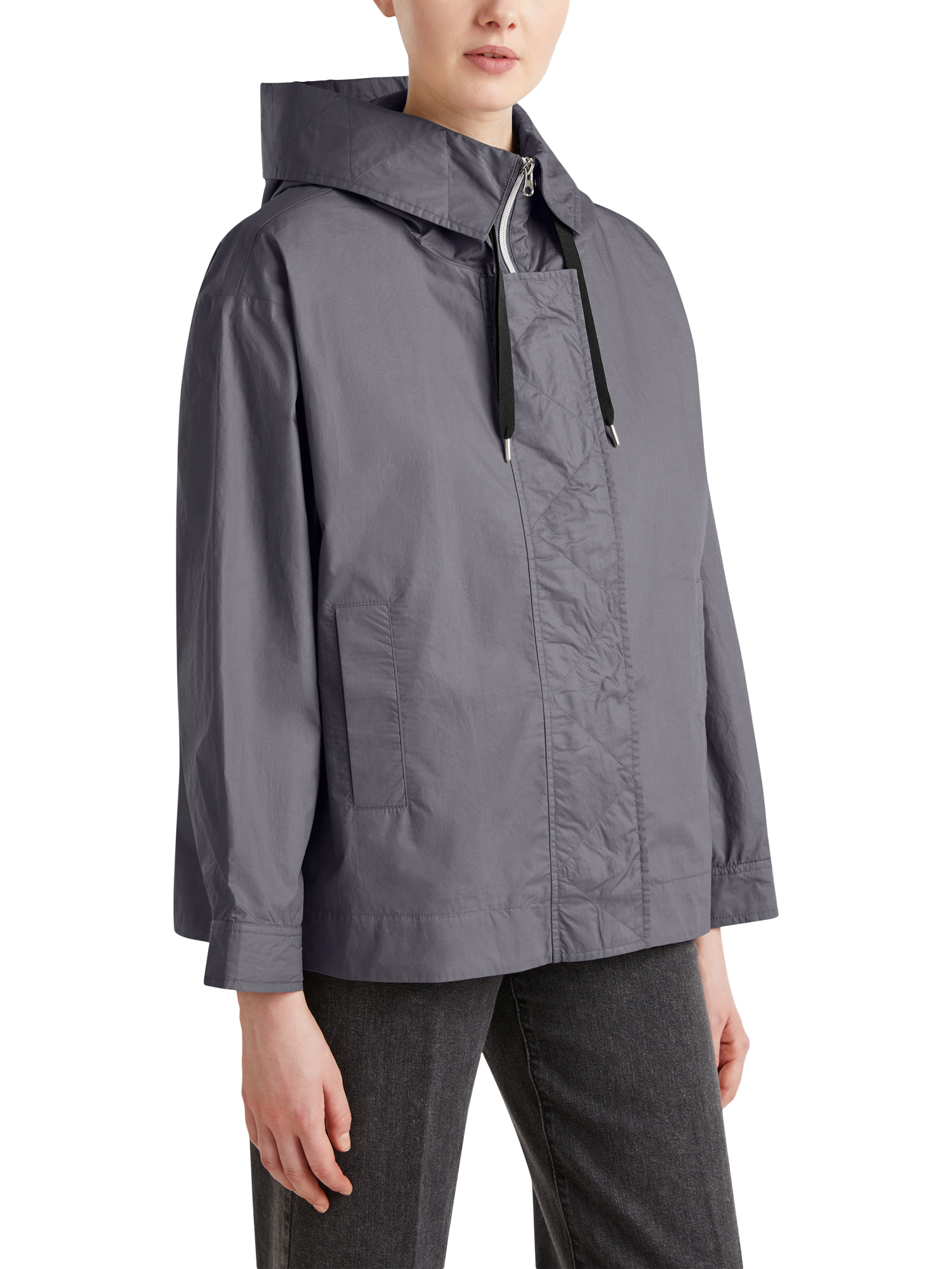 Benetton Hooded Jacket, Matte Grey
