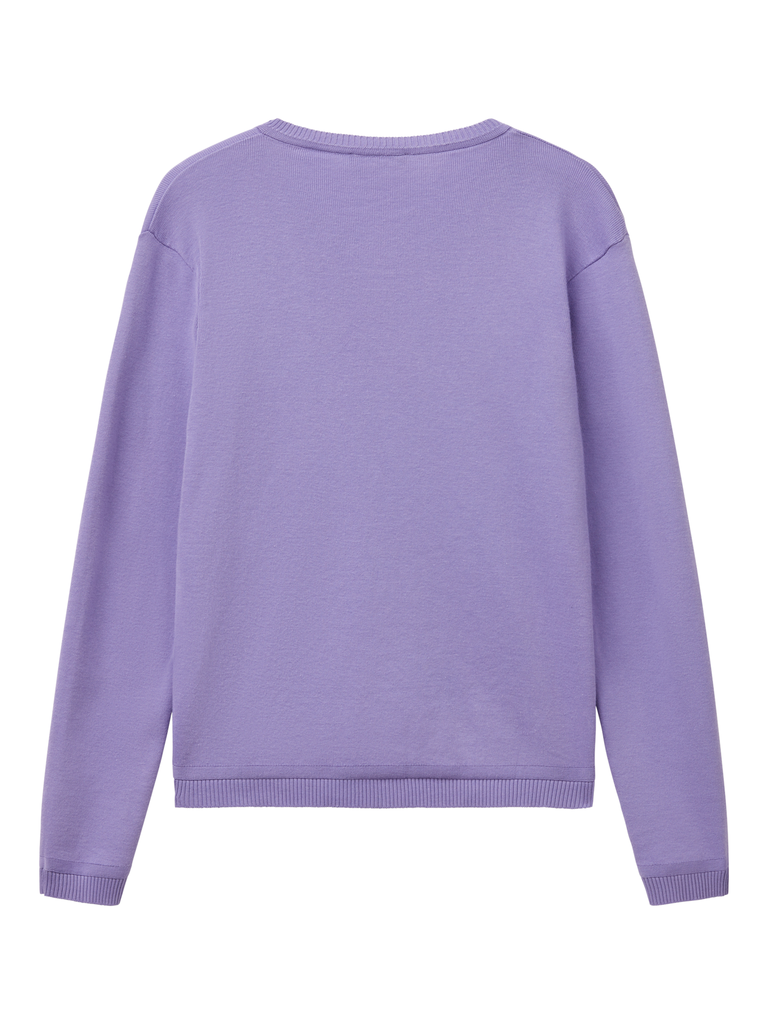 Product image 5 of 6, which shows Benetton Cotton Knit Cardigan, Periwinkle, XS