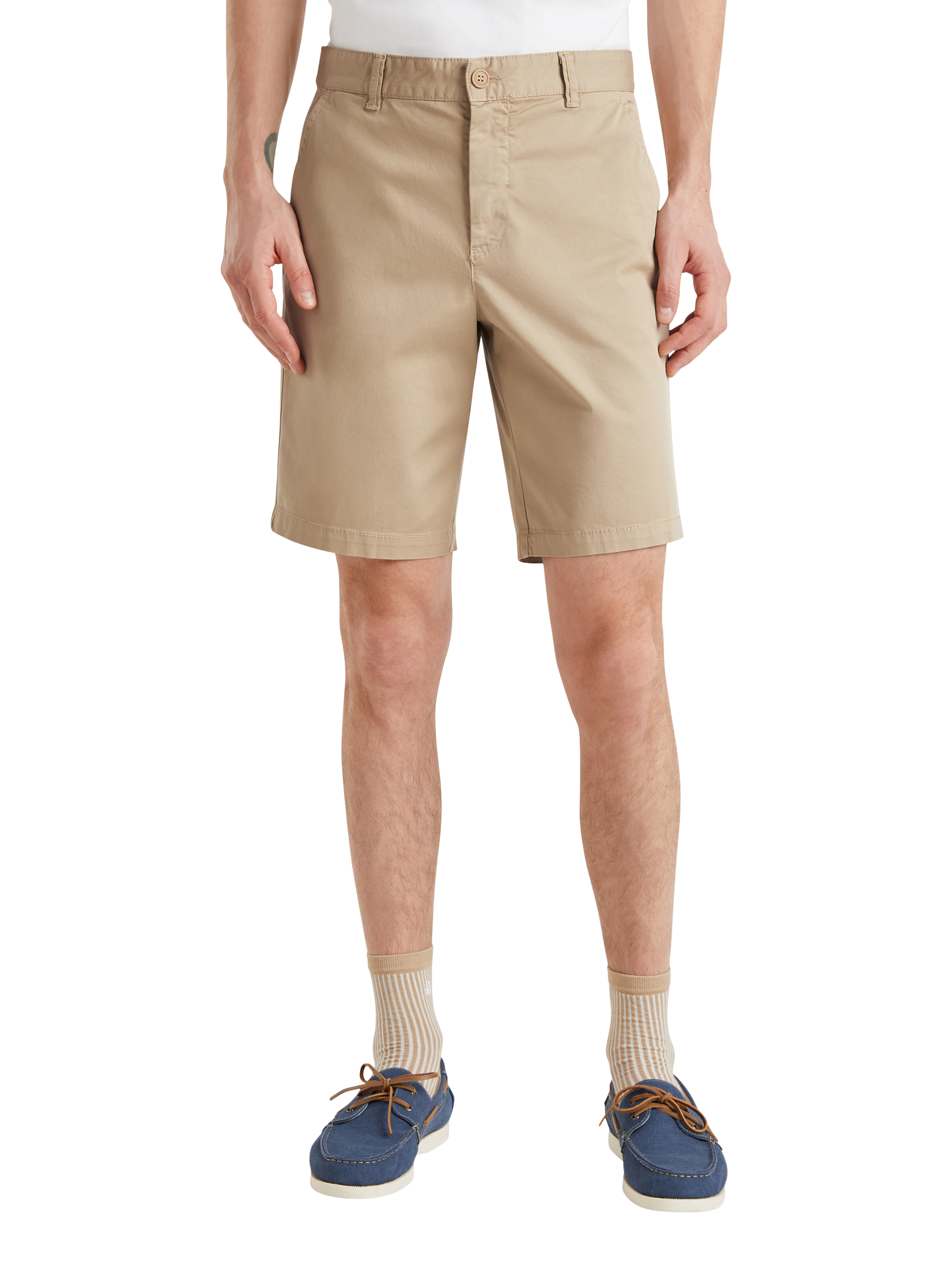 Product image 1 of 5, which shows Benetton Regular Fit Chino Shorts, Beige, 30R
