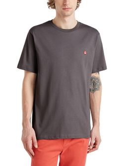 Benetton Cotton Regular Fit Short Sleeve T-Shirt, Matte Grey