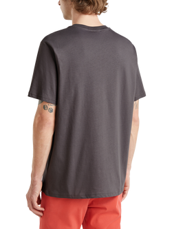 Benetton Cotton Regular Fit Short Sleeve T-Shirt - view 2, Matte Grey