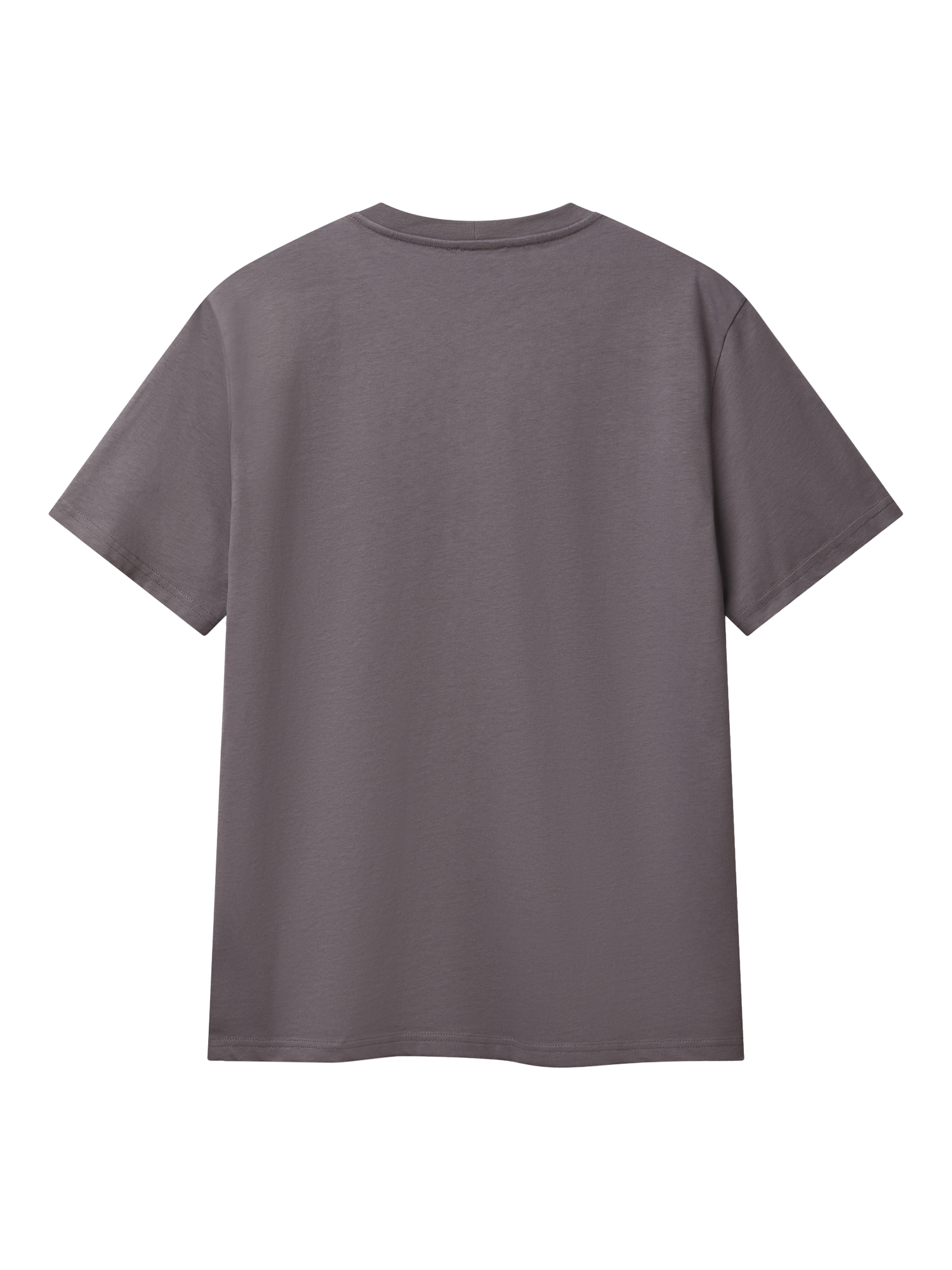 Product image 4 of 4, which shows Benetton Cotton Regular Fit Short Sleeve T-Shirt, Matte Grey, S