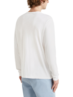 Benetton Cotton Regular Fit Long Sleeve T-Shirt - view 2, Optical White