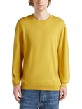 Benetton Cotton Regular Fit Crew Neck Jumper, Mustard