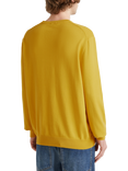 Benetton Cotton Regular Fit Crew Neck Jumper, Mustard