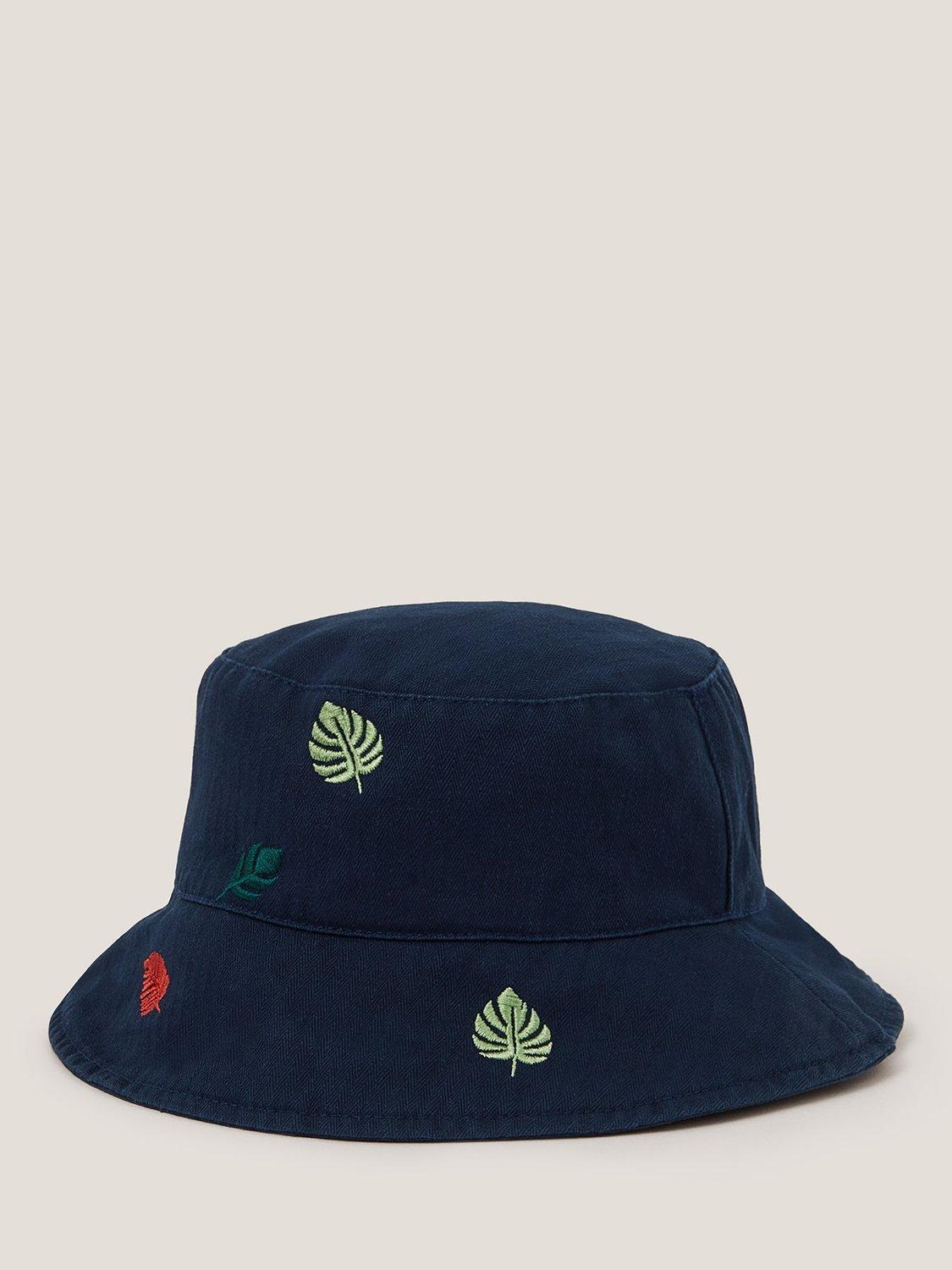 Product image 1 of 2, which shows Monsoon Kids' Leaf Bucket Hat, Blue, 3-6 years