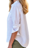 Pure Collection Linen Long Sleeve T-Shirt, White