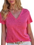 Pure Collection Linen V-Neck T-Shirt