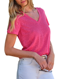 Pure Collection Linen V-Neck T-Shirt