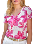 Pure Collection Linen V-Neck T-Shirt