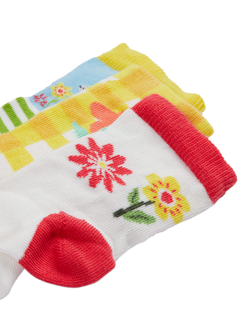 Frugi Kids' Little Organic Cotton Rich Easter Socks, Multi - view 2, Multi