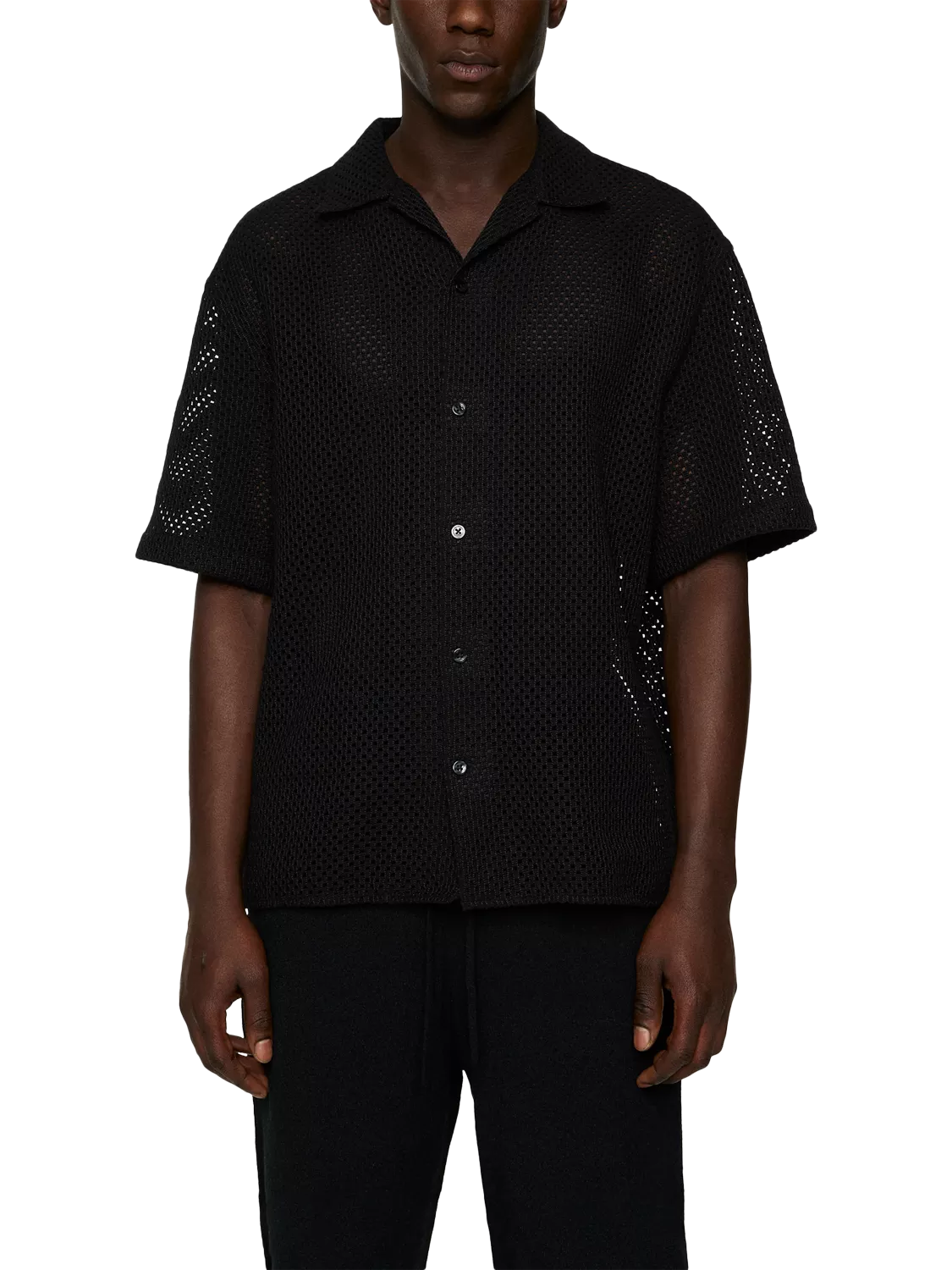 Topshop knit sheer T-shirt in black | ASOS