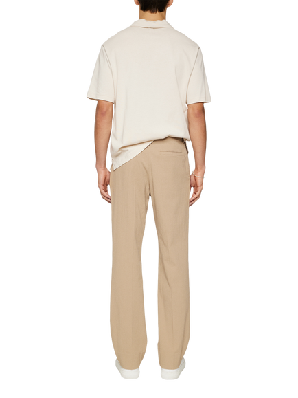 J.Lindeberg Dropper Seersucker Trousers, Beige - view 2, Beige