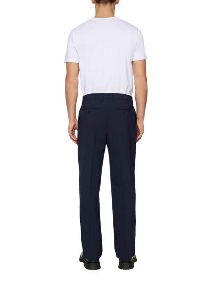 J.Lindeberg Wool Blend Tailored Grape Drape Trousers, Navy - view 2, Navy
