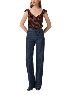 PAIGE Sasha High Rise Wide Leg Jeans, Rinse, Rinse