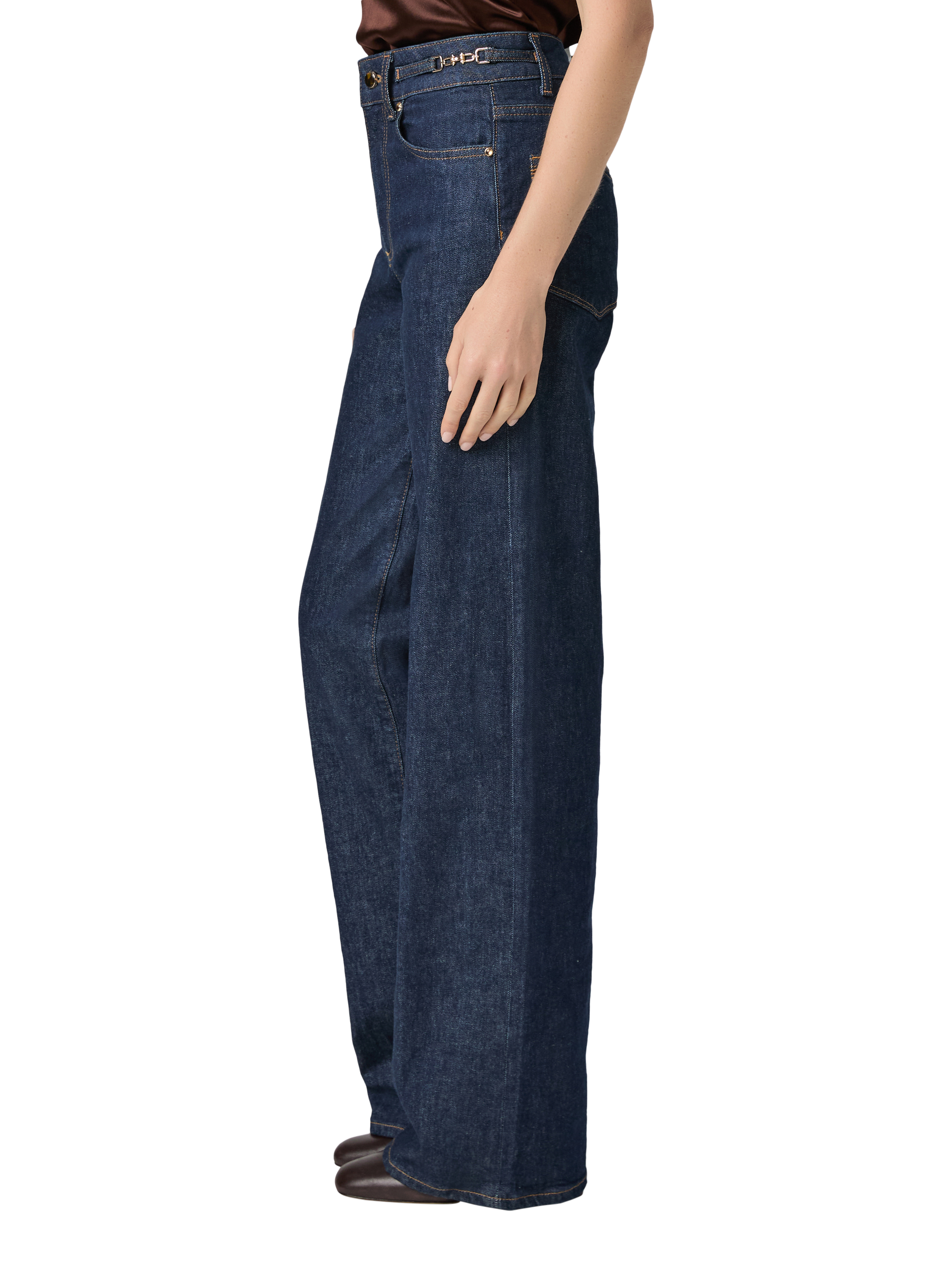Product image 3 of 4, which shows PAIGE Sasha High Rise Wide Leg Jeans, Rinse, 24