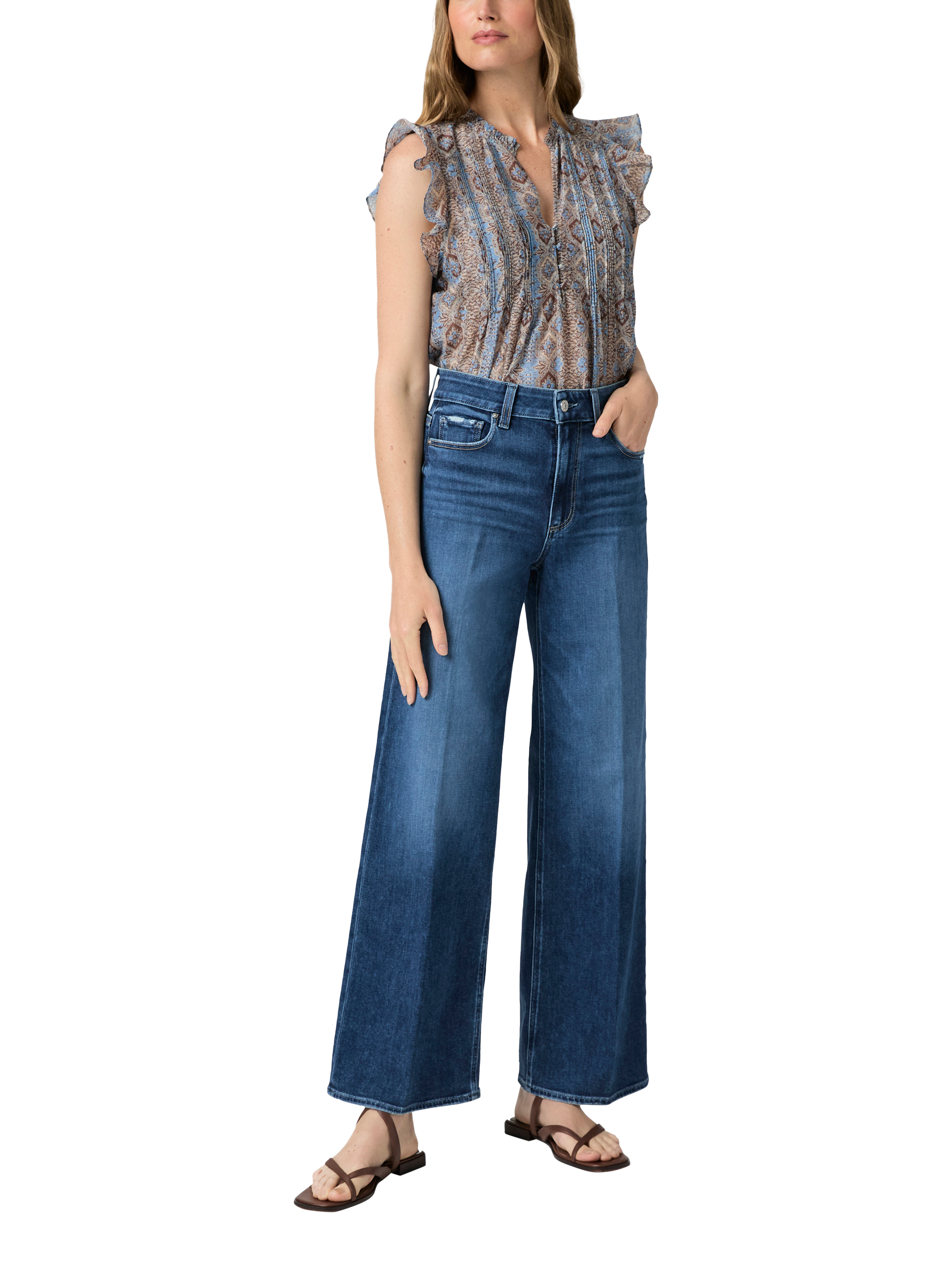 Product image 1 of 4, which shows PAIGE Anessa High Waist Jeans, Dresden, 24