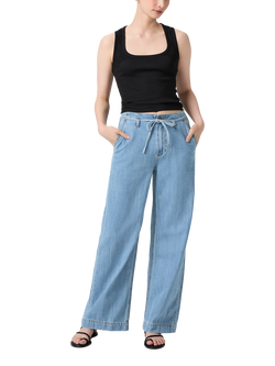 PAIGE Zoey High Rise Wide Leg Jeans, Blue, Blue