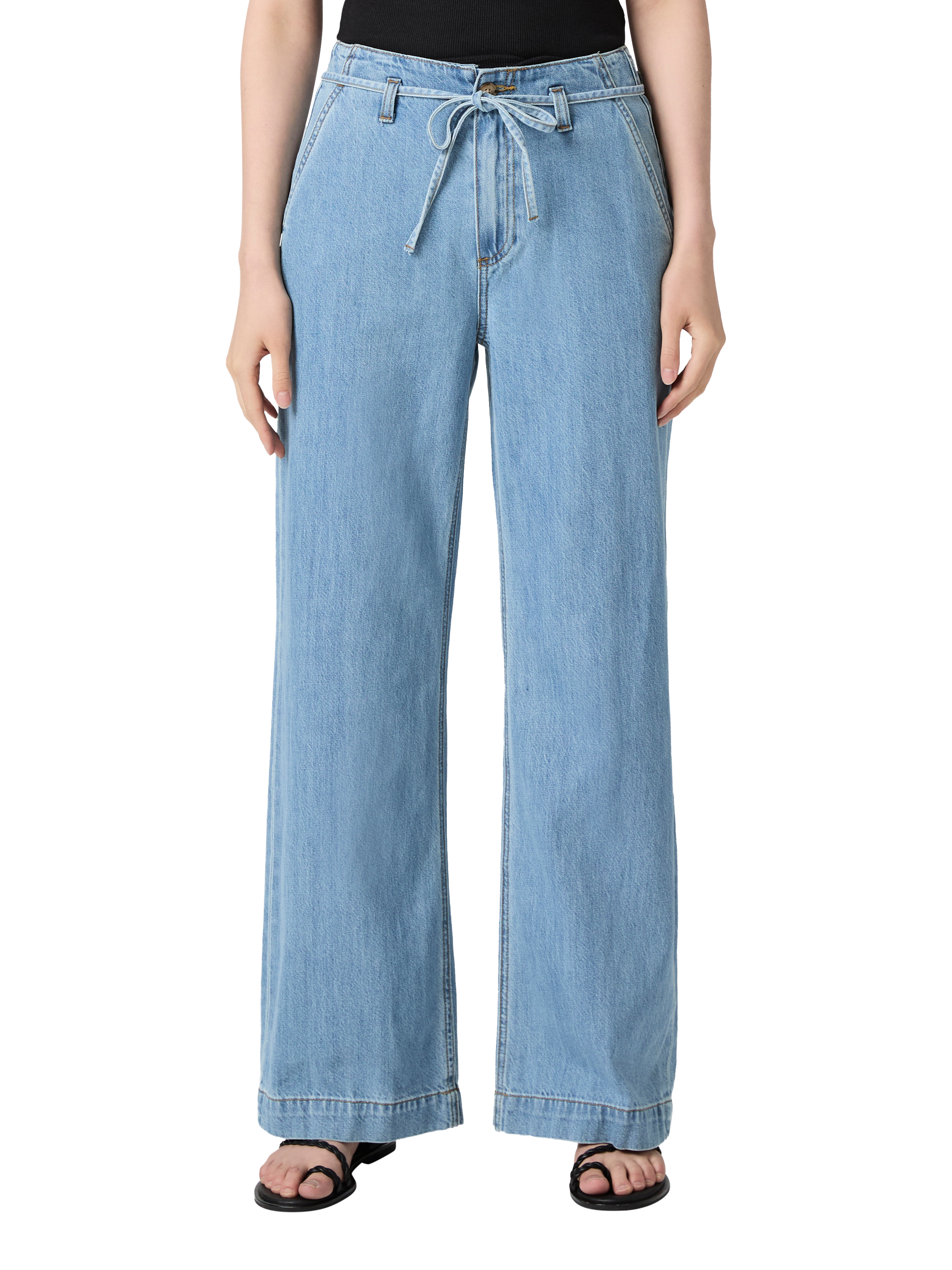 Product image 2 of 4, which shows PAIGE Zoey High Rise Wide Leg Jeans, Blue, 24