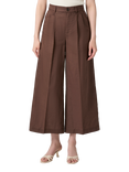 PAIGE Negroni Linen Rich Wide Leg Trousers, Brown