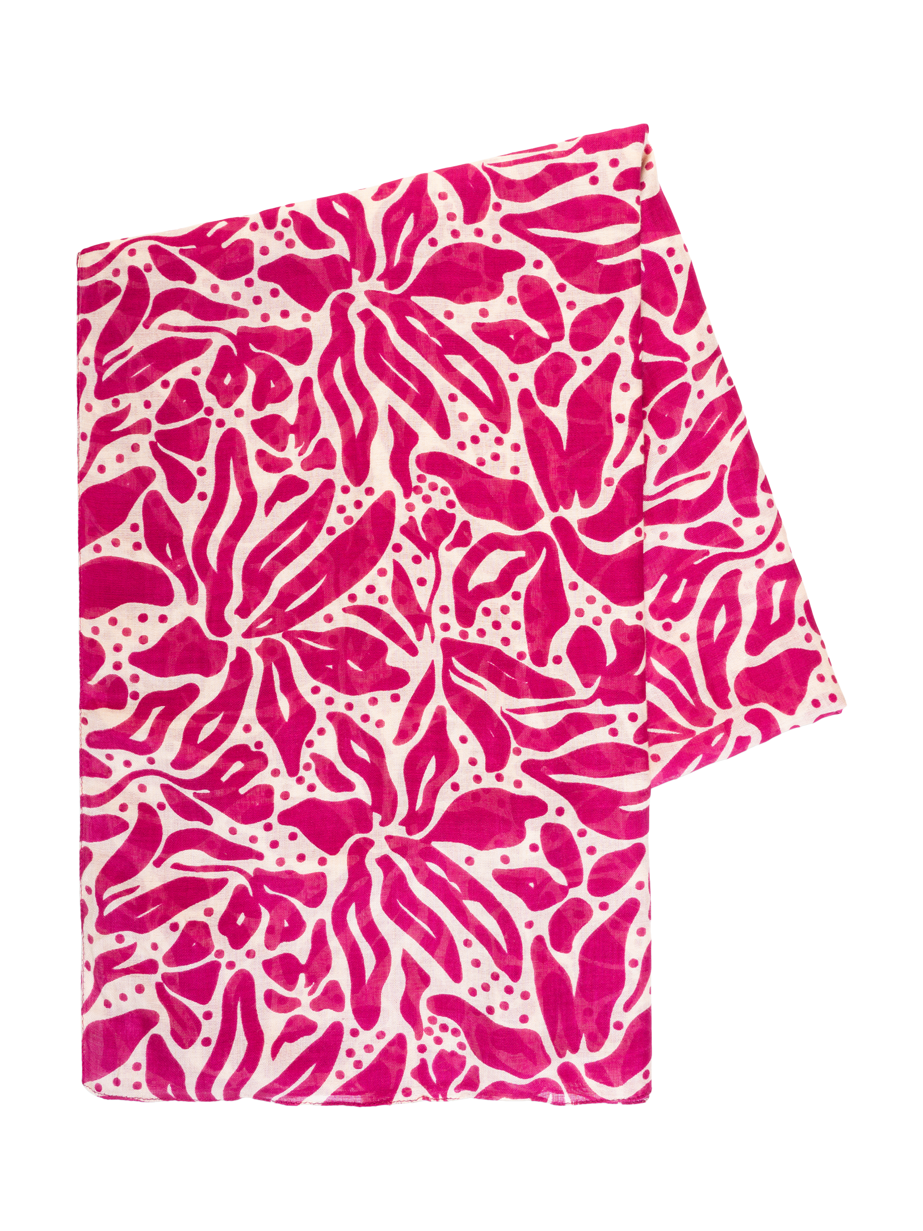 Product image 5 of 5, which shows chesca Floral Spot Scarf, Pink