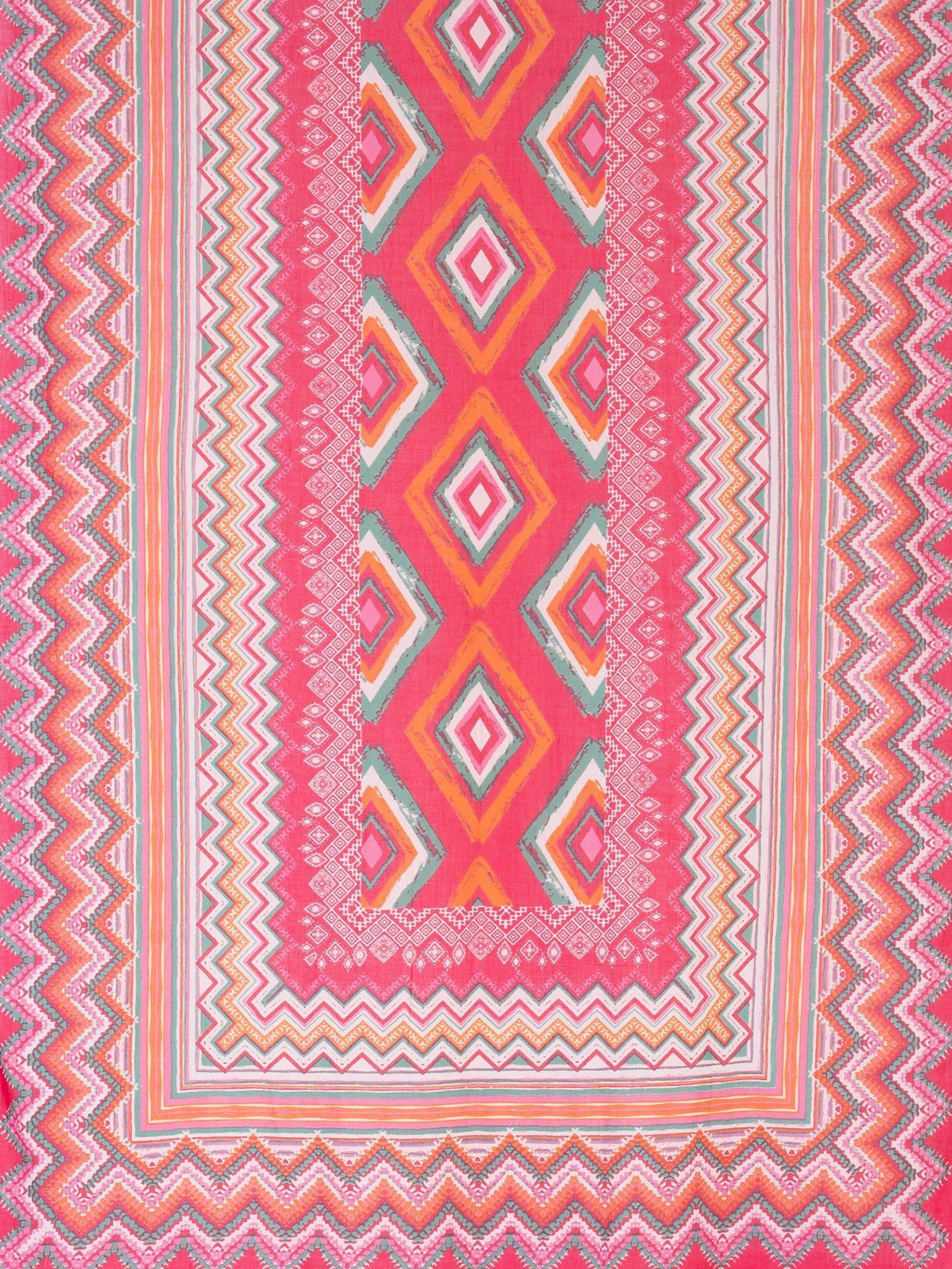 Product image 4 of 5, which shows chesca Ikat Scarf, Pink/Multi