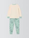 Brand Threads Kids' Bluey Cotton Pyjama Set, Egret