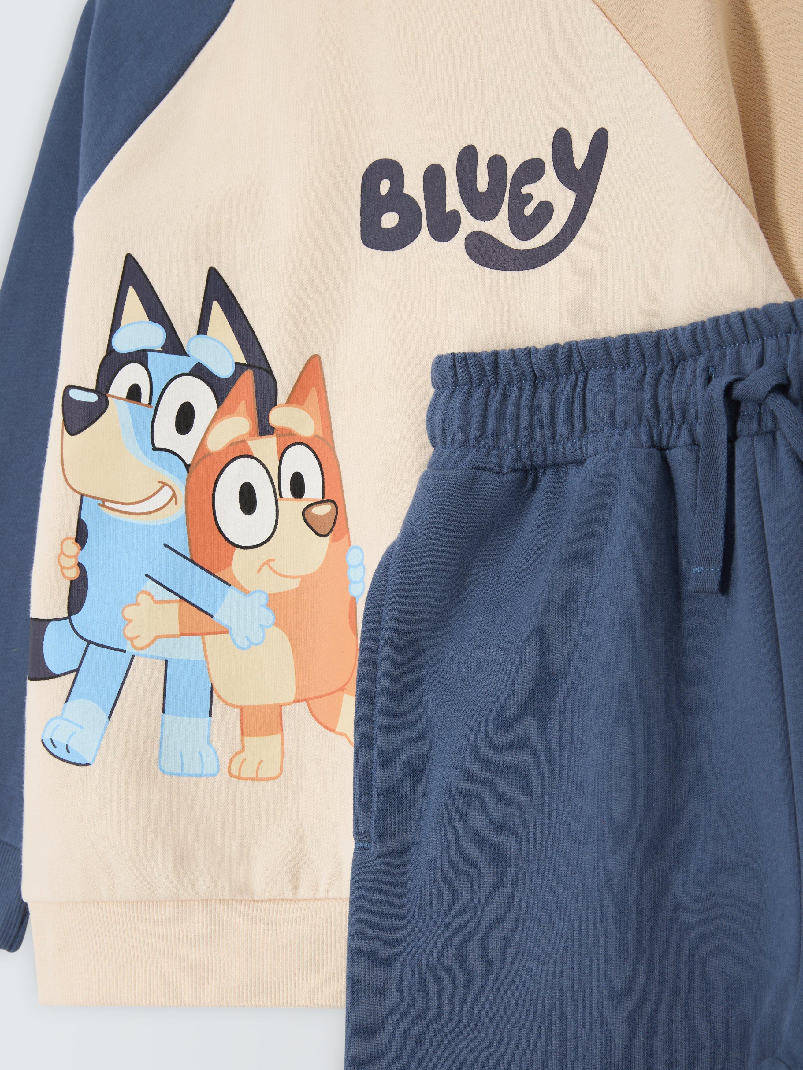 Product image 5 of 7, which shows Brand Threads Kids' Bluey Cotton Blend Tracksuit, Eggnog, 2-3 years