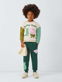Brand Threads Kids' Cotton Blend George Pig Tracksuit Set, Galapagos Green - view 2, Galapagos Green