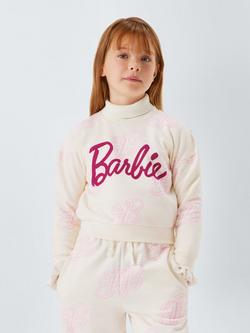 Brand Threads Kids' Cotton Blend Barbie Daywear Set, Gardenia, Gardenia