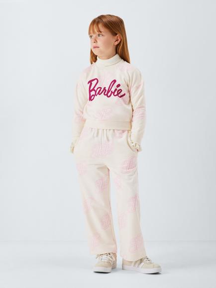 Brand Threads Kids' Cotton Blend Barbie Daywear Set, Gardenia - view 2, Gardenia