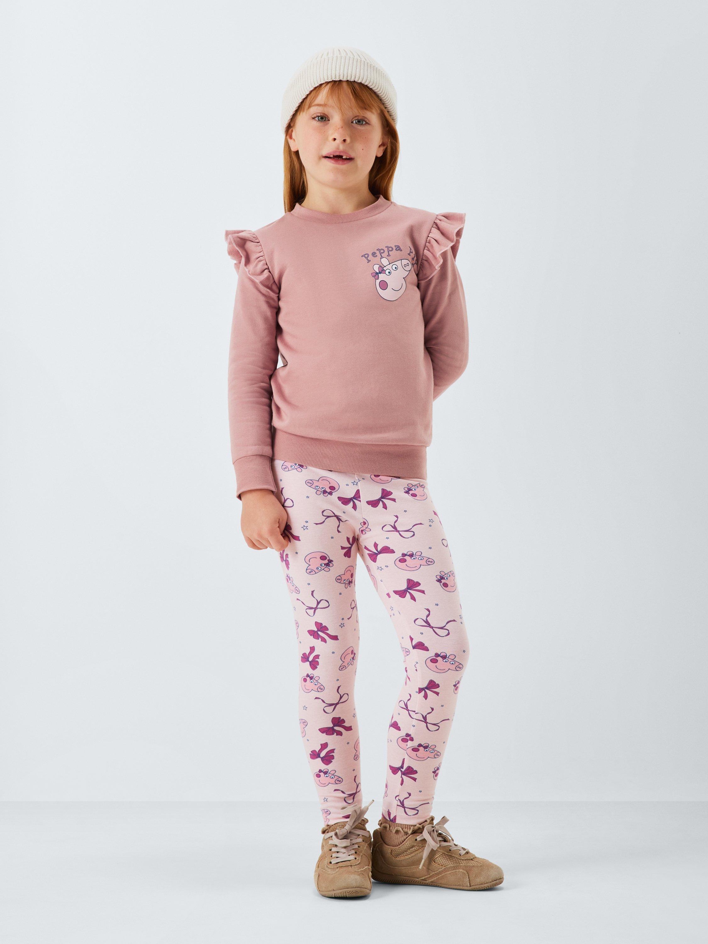 Product image 2 of 7, which shows Brand Threads Kids' Cotton Blend Peppa Pig Day Set, Mauve Chalk, 1-2 years