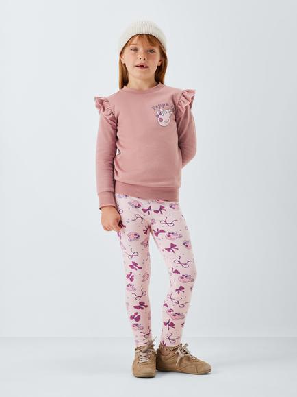 Brand Threads Kids' Cotton Blend Peppa Pig Day Set, Mauve Chalk - view 2, Mauve Chalk