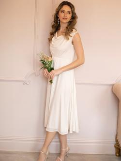 Alie Street Darcie Midi Wedding Dress, Ivory - view 2, Ivory