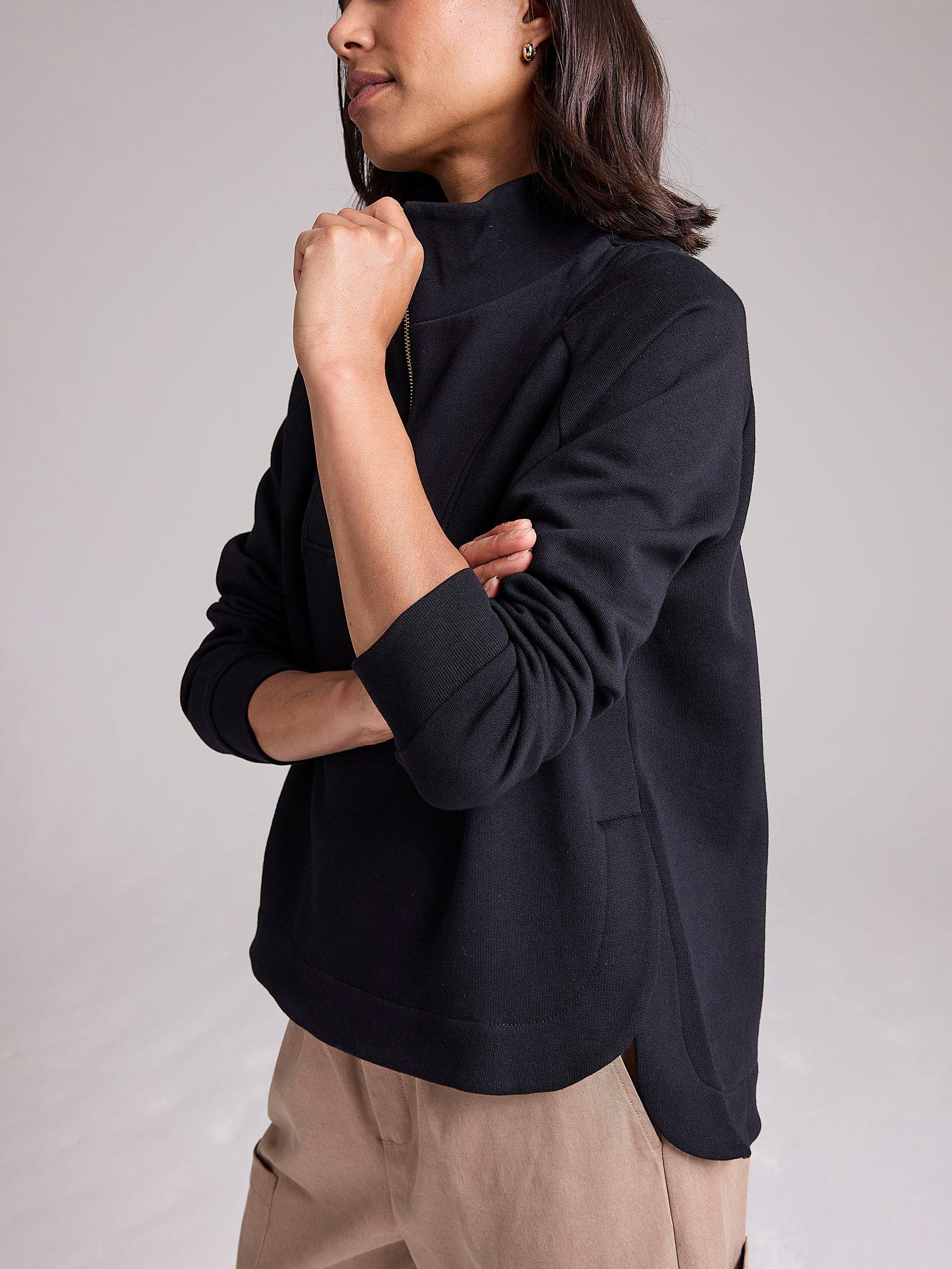 Product image 3 of 4, which shows Cape Cove Tilda 1/2 Zip Sweatshirt, Black, XS