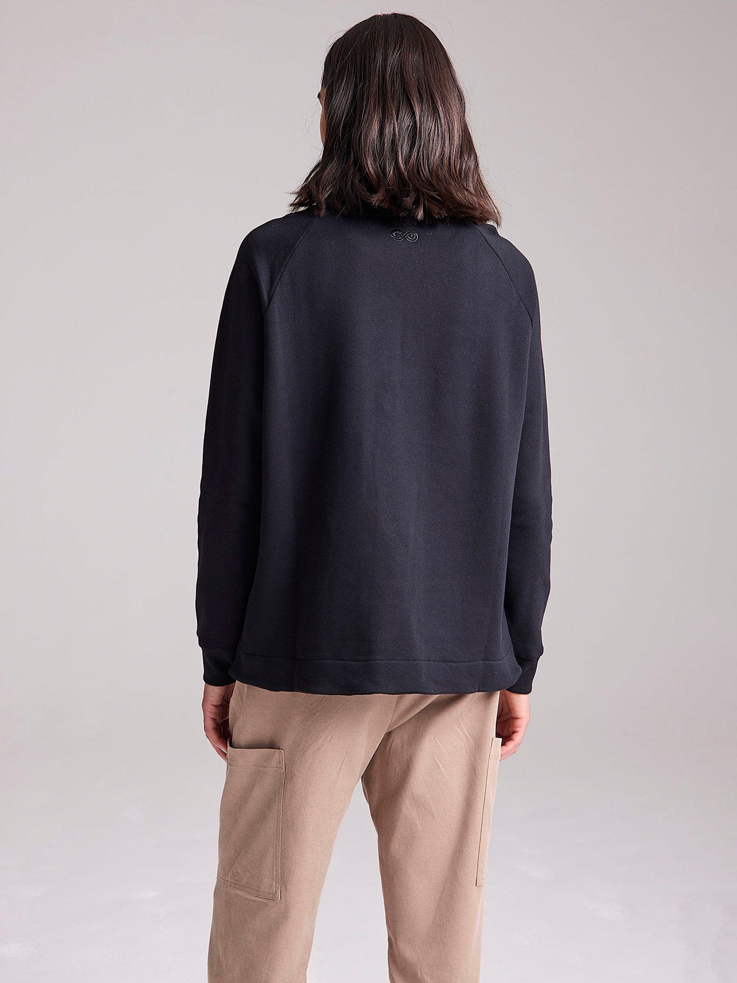 Product image 4 of 4, which shows Cape Cove Tilda 1/2 Zip Sweatshirt, Black, XS