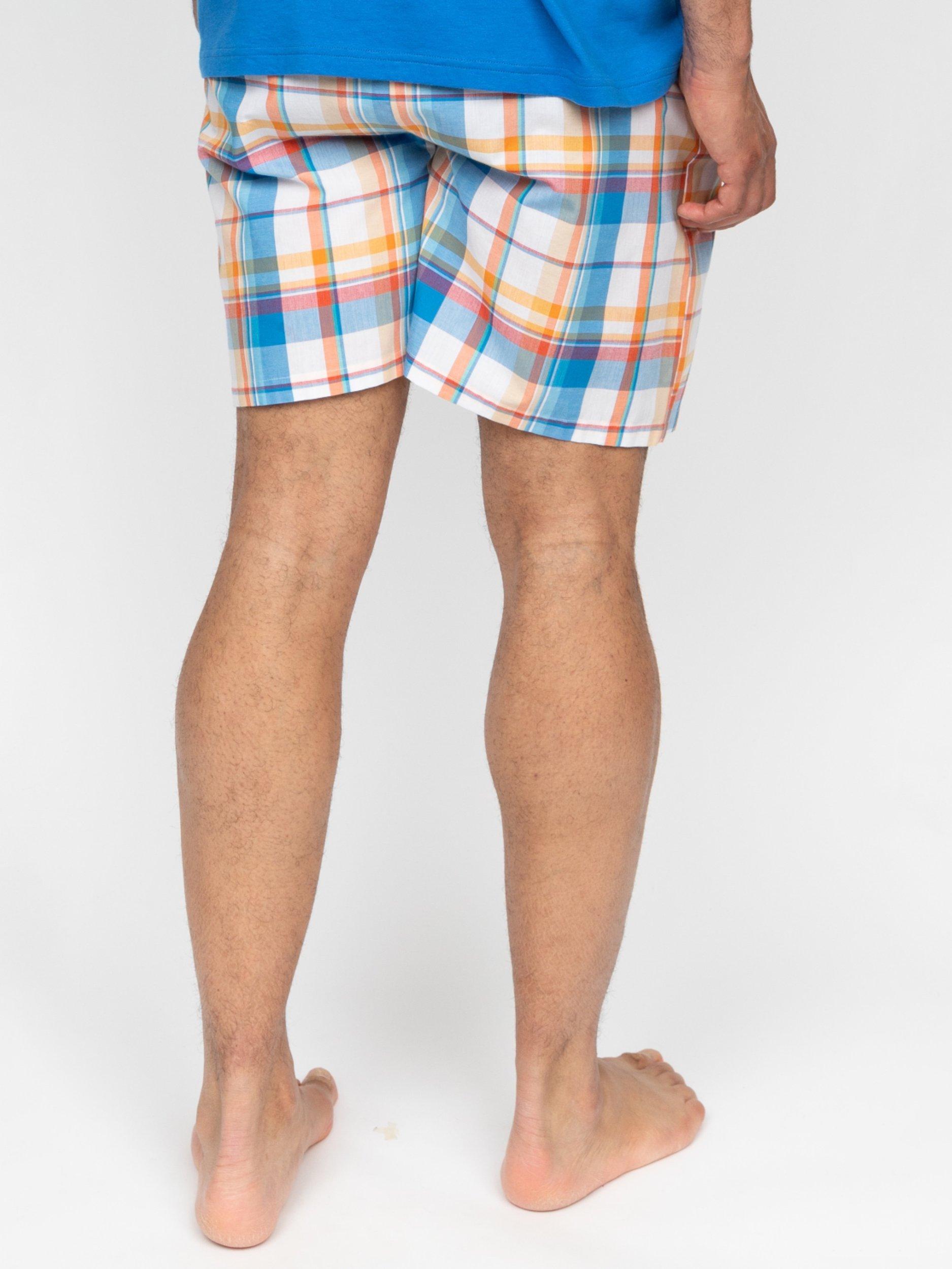 Product image 2 of 4, which shows Cyberjammies Check Pyjama Shorts, Blue, S