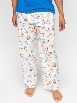 Cyberjammies Beach Print Pyjama Bottoms, Cream, Cream