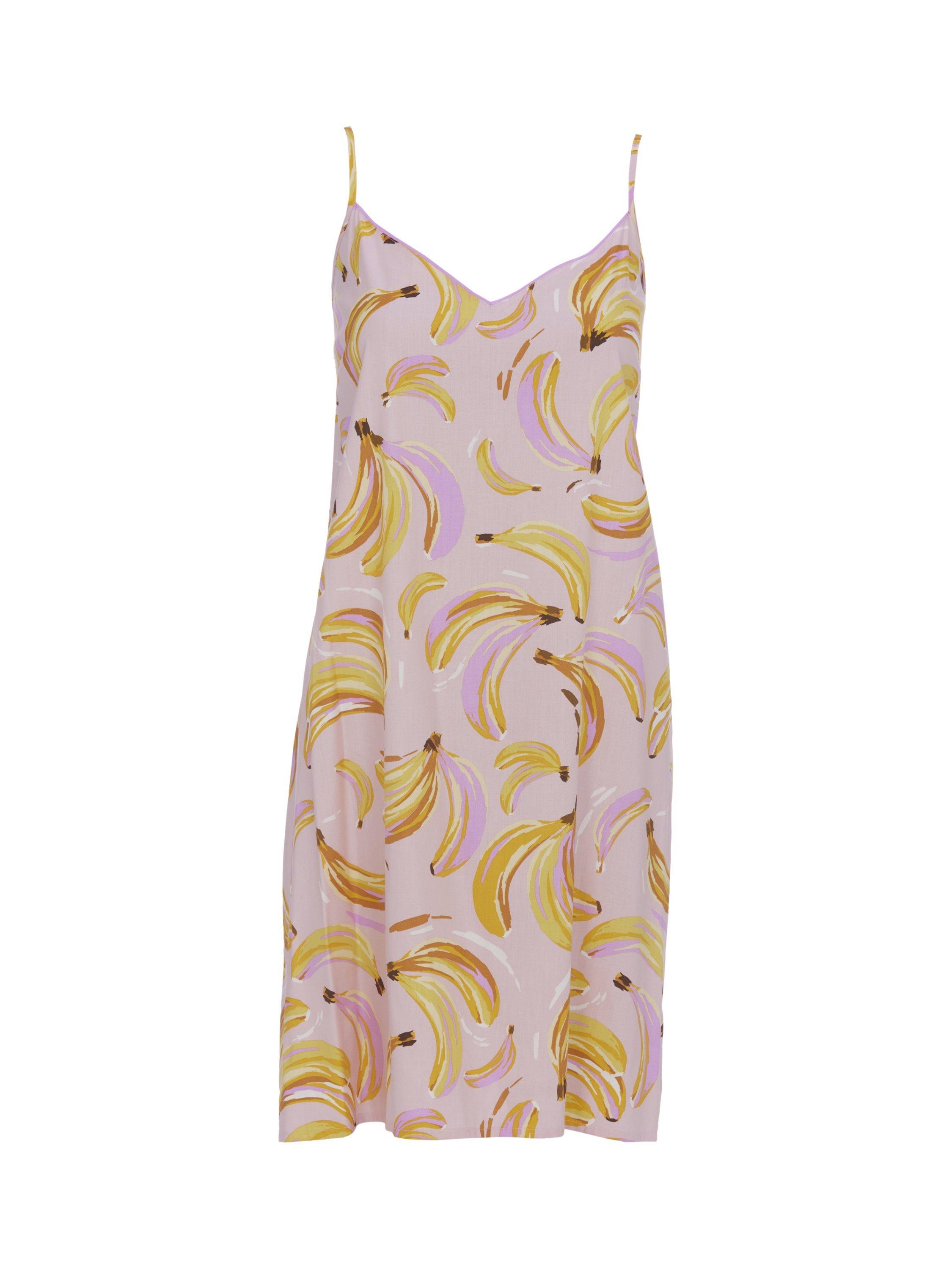 Product image 3 of 3, which shows Cyberjammies Betsy Banana Print Nightdress, Light Pink, 6